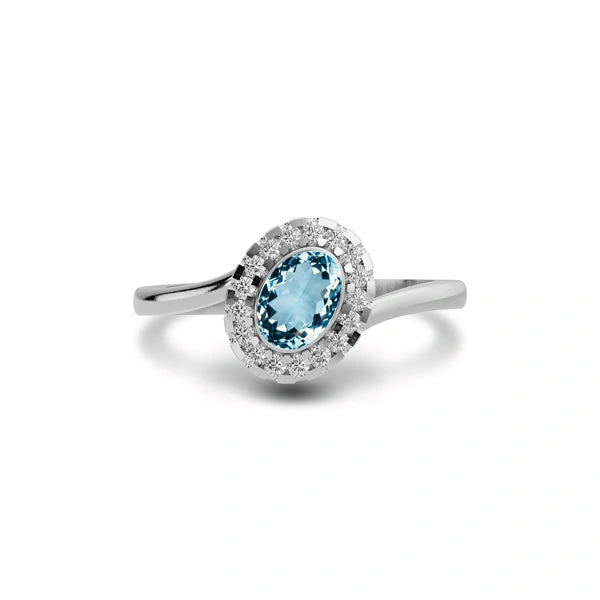 Aquamarine Sterling Silver Ring R5