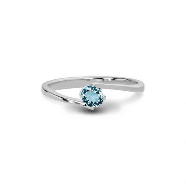 Aquamarine Sterling Silver Ring R8