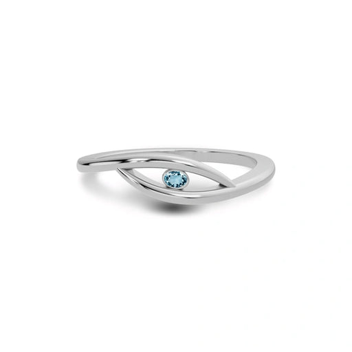 Aquamarine Sterling Silver Ring R9