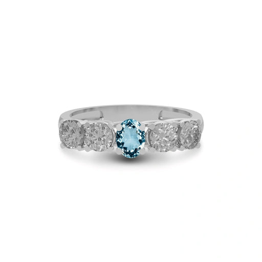 Aquamarine Sterling Silver Ring R10
