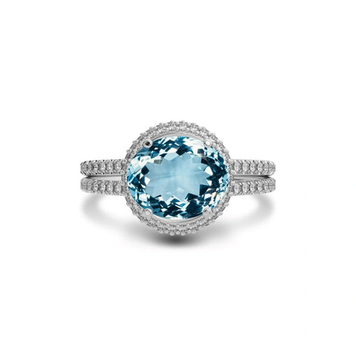 Aquamarine Sterling Silver Ring R11