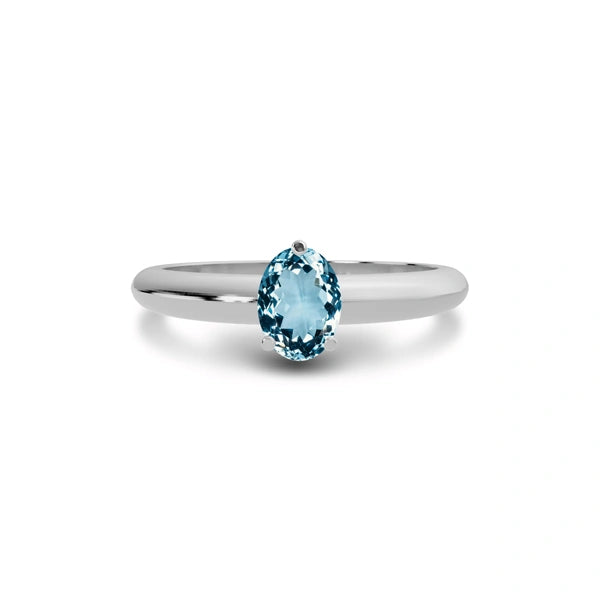 Aquamarine Sterling Silver Ring R13