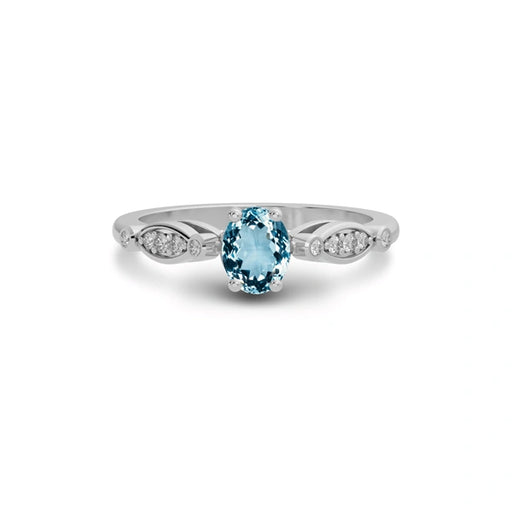 Aquamarine Sterling Silver Ring R15