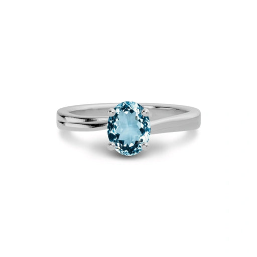Aquamarine Sterling Silver Ring R16