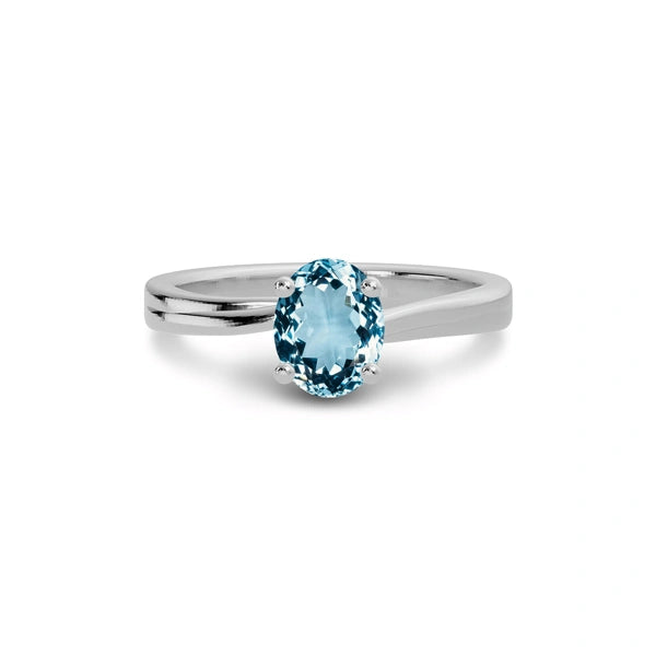 Aquamarine Sterling Silver Ring R16
