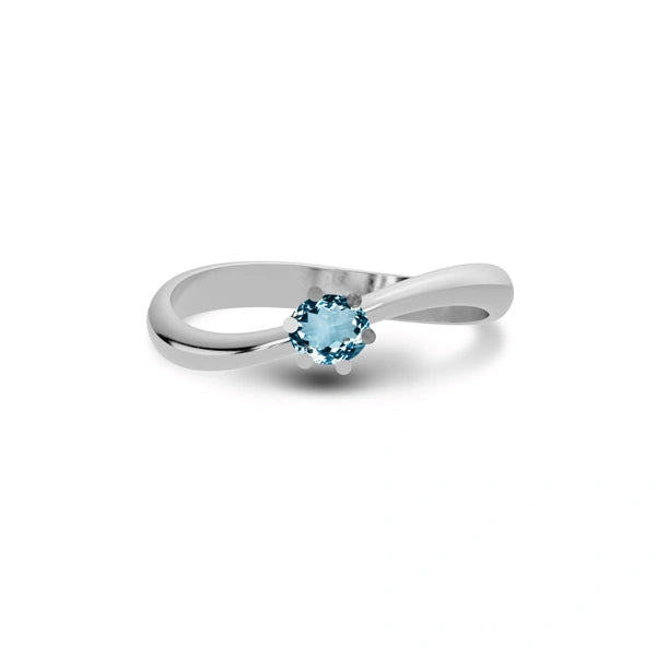 Aquamarine Sterling Silver Ring R17