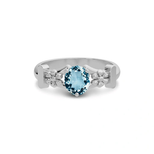 Aquamarine Sterling Silver Ring R18