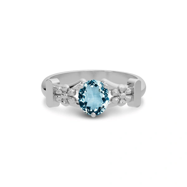 Aquamarine Sterling Silver Ring R18