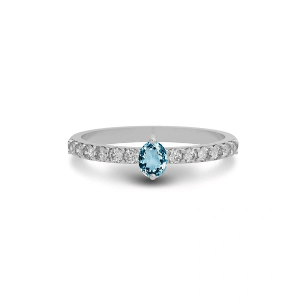 Aquamarine Sterling Silver Ring R20