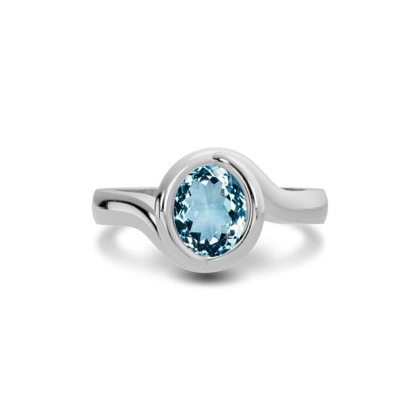 Aquamarine Sterling Silver Ring R22