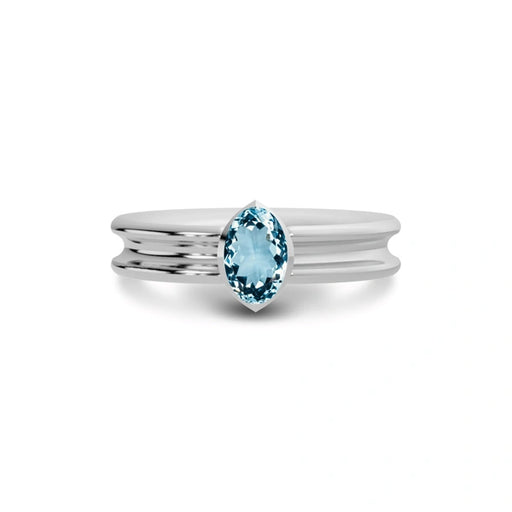 Aquamarine Sterling Silver Ring R24
