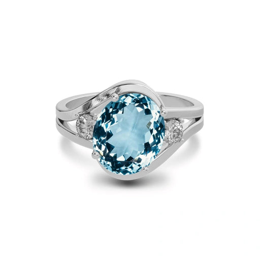 Aquamarine Sterling Silver Ring R26