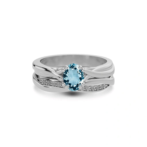 Aquamarine Sterling Silver Ring R27
