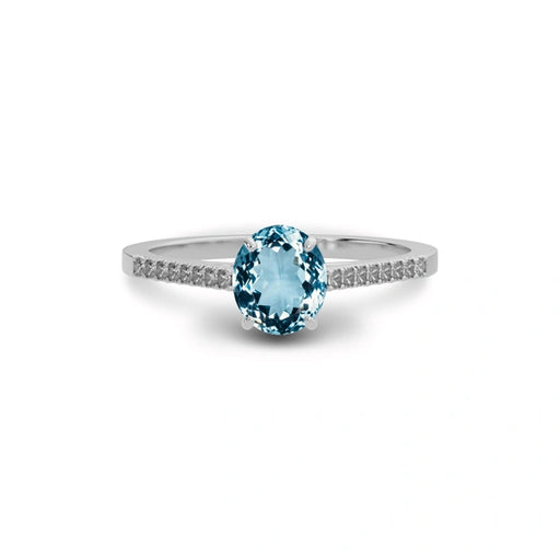 Aquamarine Sterling Silver Ring R28