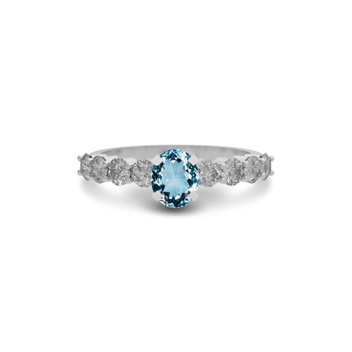 Aquamarine Sterling Silver Ring R29