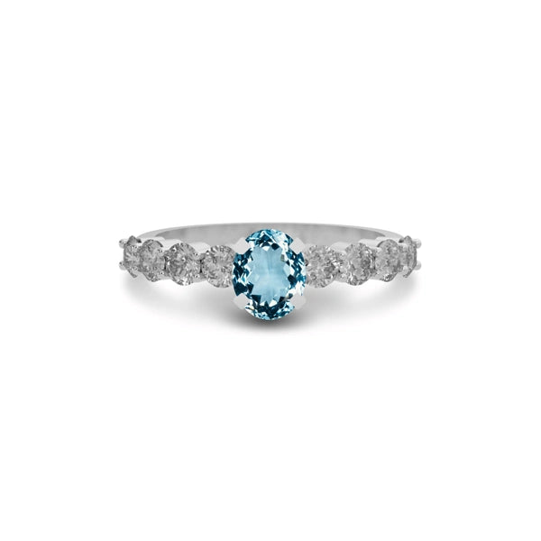 Aquamarine Sterling Silver Ring R29