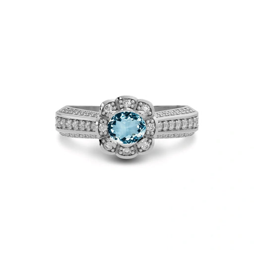 Aquamarine Sterling Silver Ring R30