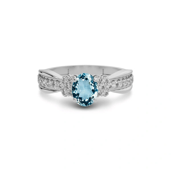 Aquamarine Sterling Silver Ring R31