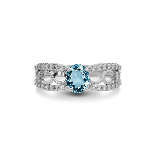 Aquamarine Sterling Silver Ring R34