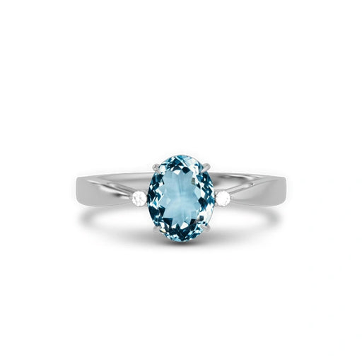 Aquamarine Sterling Silver Ring R42