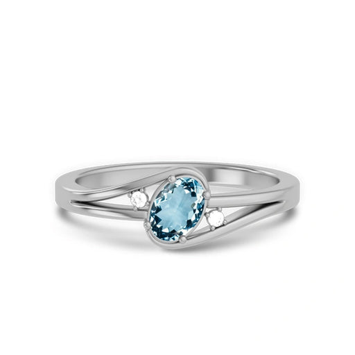 Aquamarine Sterling Silver Ring R44