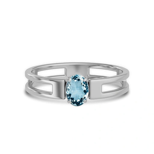 Aquamarine Sterling Silver Ring R45