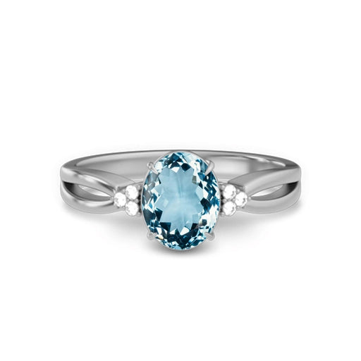 Aquamarine Sterling Silver Ring R46