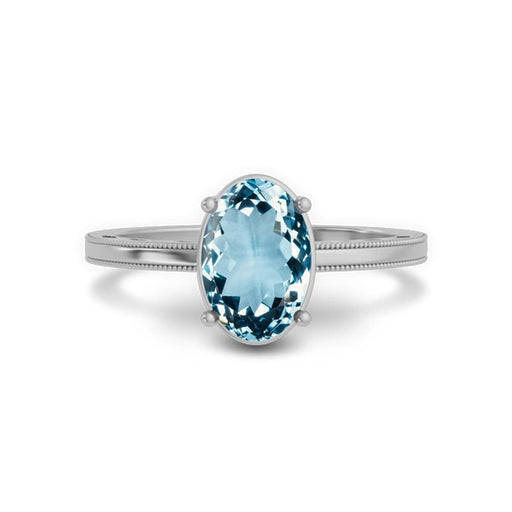 Aquamarine Sterling Silver Ring R48