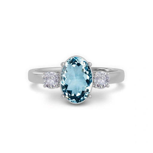 Aquamarine Sterling Silver Ring R51