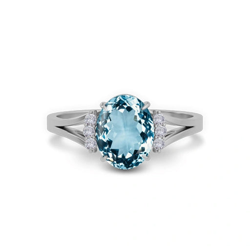 Aquamarine Sterling Silver Ring R52