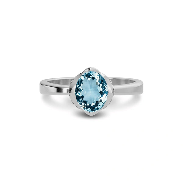 Aquamarine Sterling Silver Ring R54