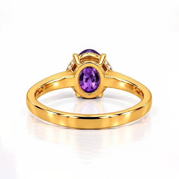 Amethyst Gold Ring R54
