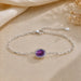 Amethyst Silver Rakhi Bracelet - RK-2AM
