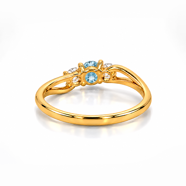 Aquamarine Gold Ring R1