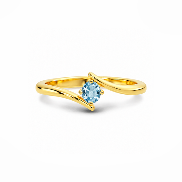 Aquamarine Gold Ring R2