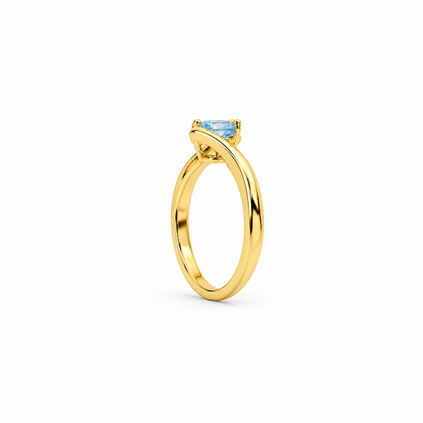Aquamarine Gold Ring R2