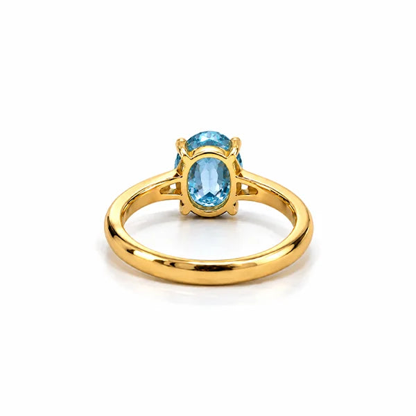 Aquamarine Gold Ring R7