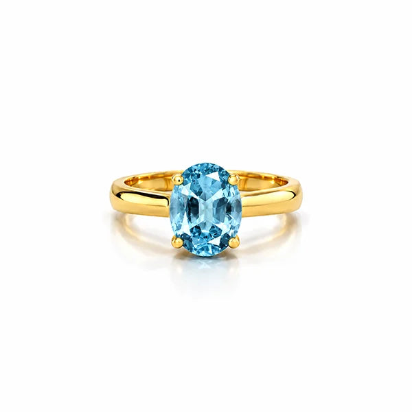 Aquamarine Gold Ring R7