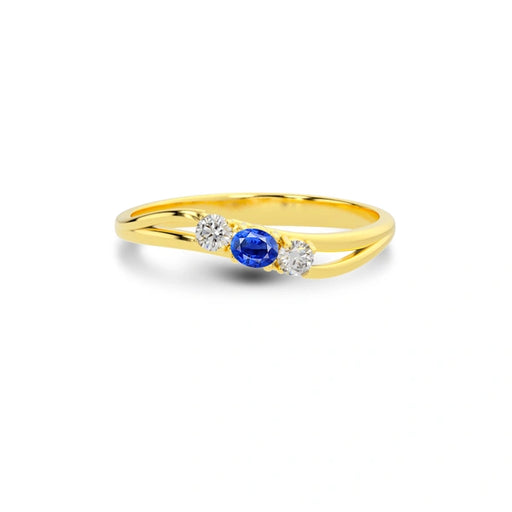 Blue Sapphire Gold Ring R1