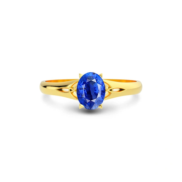 Blue Sapphire Gold Ring R6