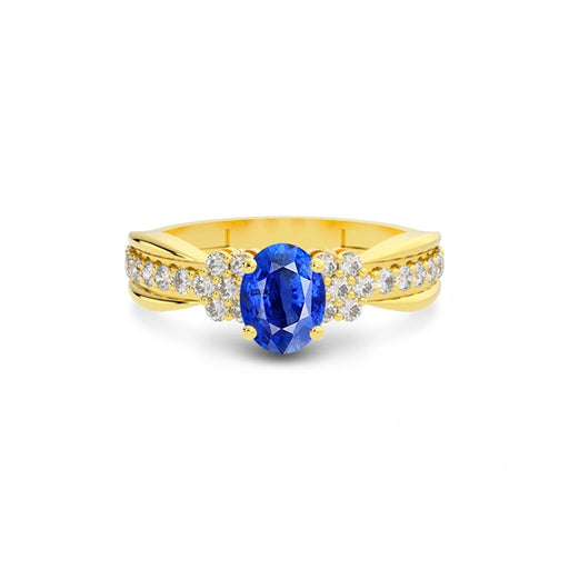 Blue Sapphire Gold Ring R31