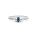 Blue Sapphire Platinum Ring R4