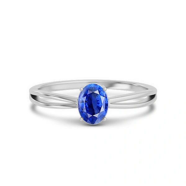 Blue Sapphire Platinum Ring R43