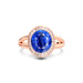 Blue Sapphire Rose Gold Ring R21