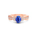 Blue Sapphire Rose Gold Ring R31