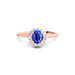 Blue Sapphire Rose Gold Ring R35