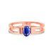 Blue Sapphire Rose Gold Ring R45