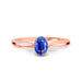 Blue Sapphire Rose Gold Ring R47