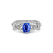 Blue Sapphire Sterling Silver Ring R18