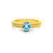 Blue Topaz Gold Ring R3